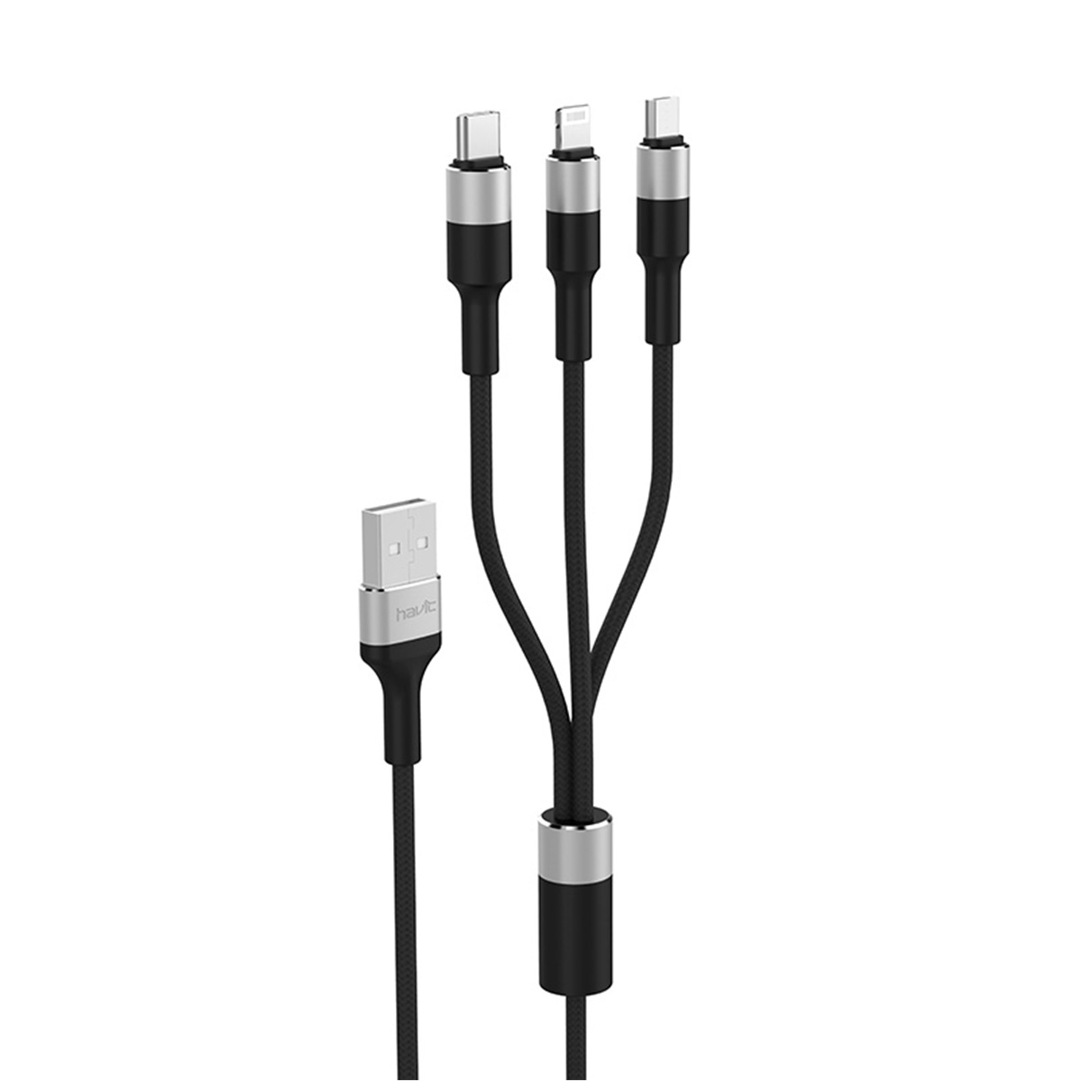 نقد و بررسی کابل تبدیل USB به MicroUSB/USB-C/لایتنینگ هویت مدل H691 طول یک متر توسط خریداران