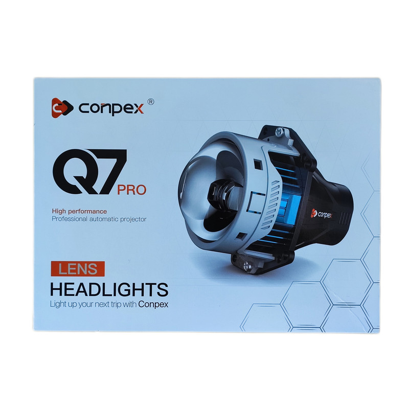 لنز چراغ خودرو کانپکس مدل Q7 PRO بسته دو عددی
