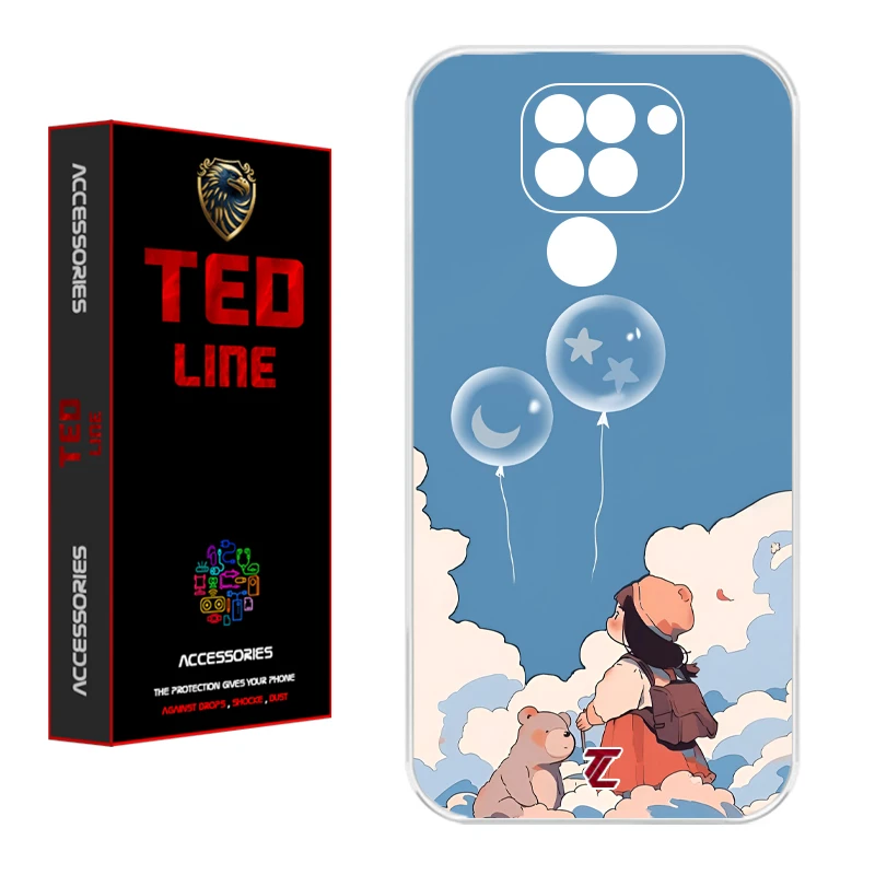 کاور تدلاین طرح دخترونه کد 1202 مناسب برای گوشی موبایل شیائومی Redmi Note 9