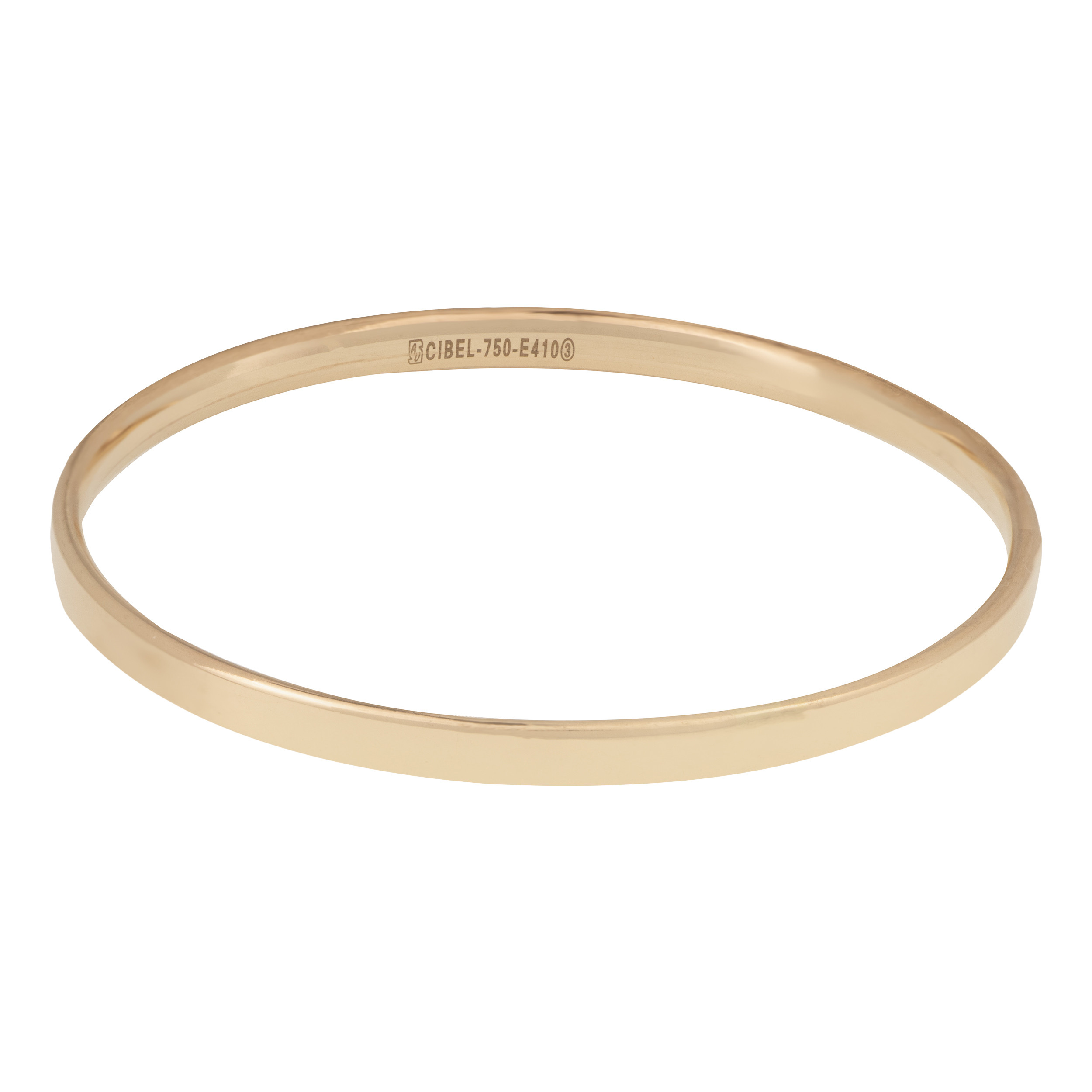 النگو طلا 18 عیار زنانه مدل آينه ای سایز 4 النگو طلا 18 عیار زنانه مدل آينه ای سایز 4