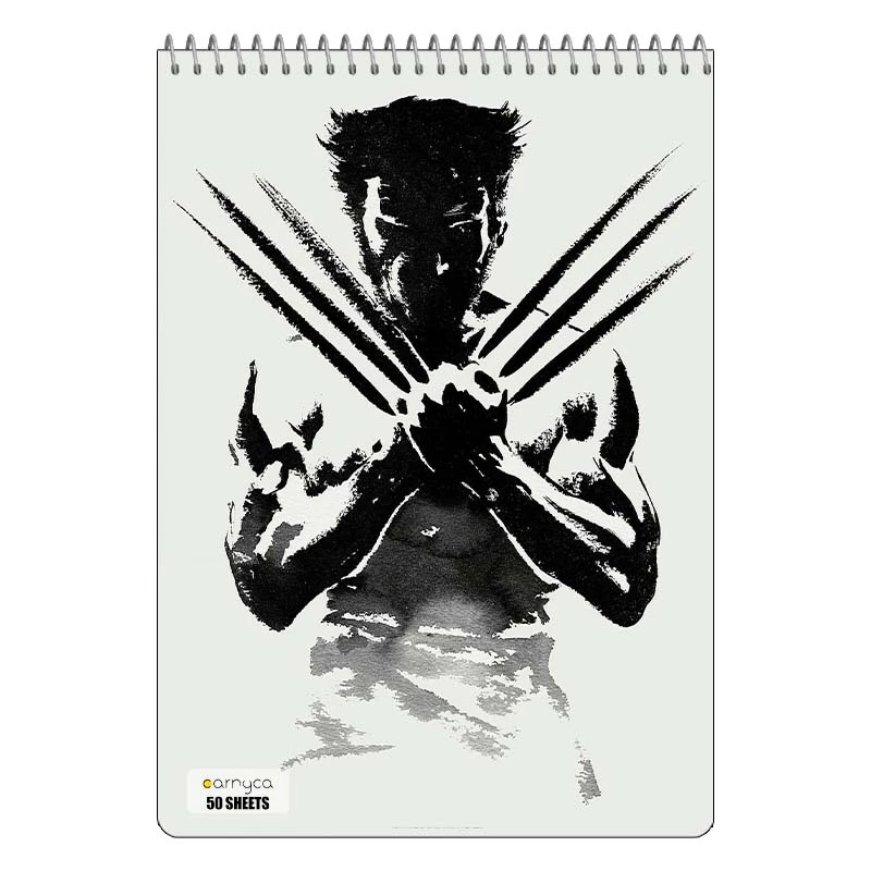دفتر نقاشی 50 برگ سیمی کارنیکا طرح ولورین Wolverine کد 23650