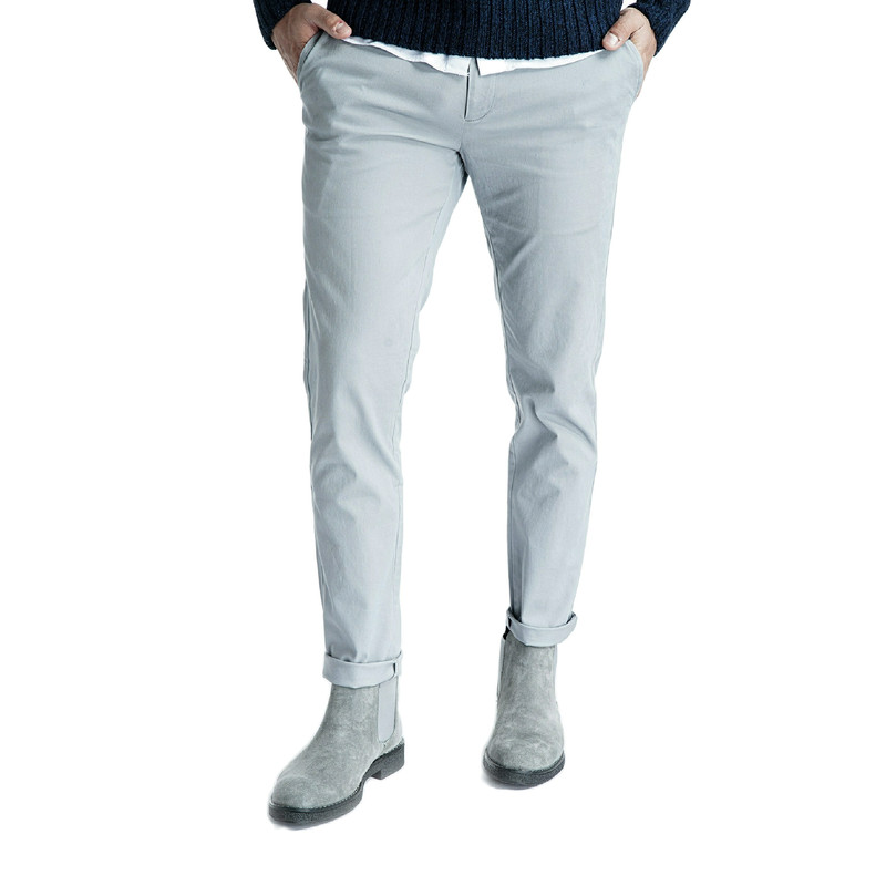 شلوار مردانه جوتی جینز مدل کتان کد 122144 رنگ طوسی