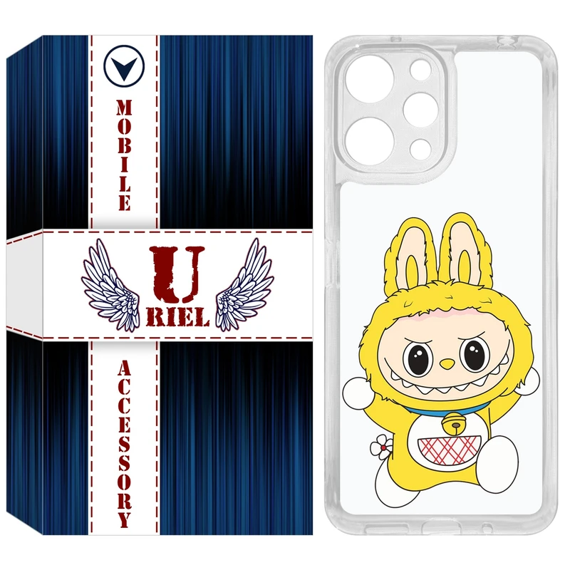 کاور یوریل مدل Clear کد 122 طرح لبوبو مناسب برای گوشی موبایل شیائومی Redmi 12 4G / 12 5G