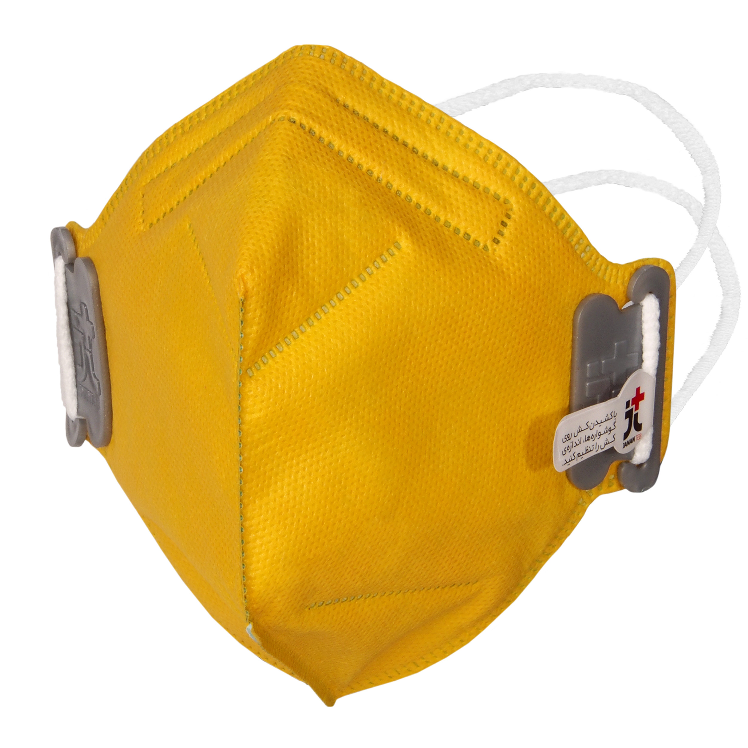 ماسک تنفسی جانان طب مدل ماسک FFP1 بزرگسال فیلتردار بدون دریچه بازدمی 6 لایه