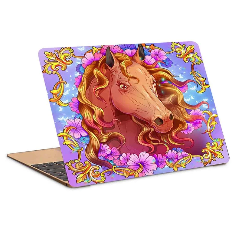 استیکر لپ تاپ طرح نقاشی فانتزی سر یک اسب مدل P-286- مناسب برای لپ تاپ 15.6 اینچ