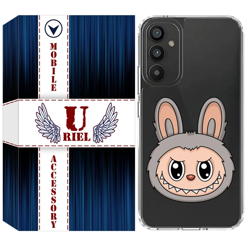 کاور یوریل قاب مدل Clear کد 114 طرح لبوبو Labubu مناسب برای گوشی موبایل سامسونگ Galaxy M52 5G