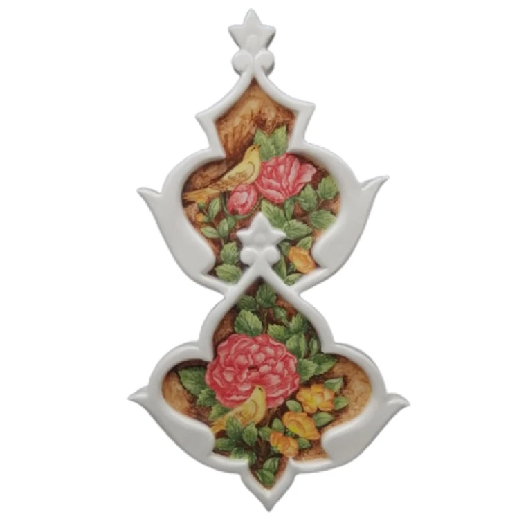 دیوارکوب سرامیکی طرح گل و مرغ مدل صبا کد 6132996