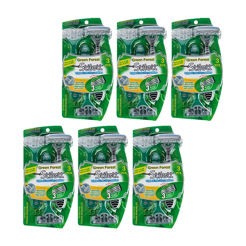 خود تراش استیلت مدل گرین فارست بسته 18 عددی