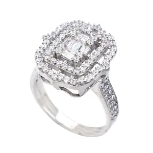 انگشتر نقره زنانه مدل ECut-002