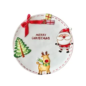 بشقاب سرو طرح کریسمس مدل Santa کد 200