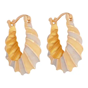 گوشواره طلا 18 عیار زنانه دوست خوب مدل حلزونی dk537