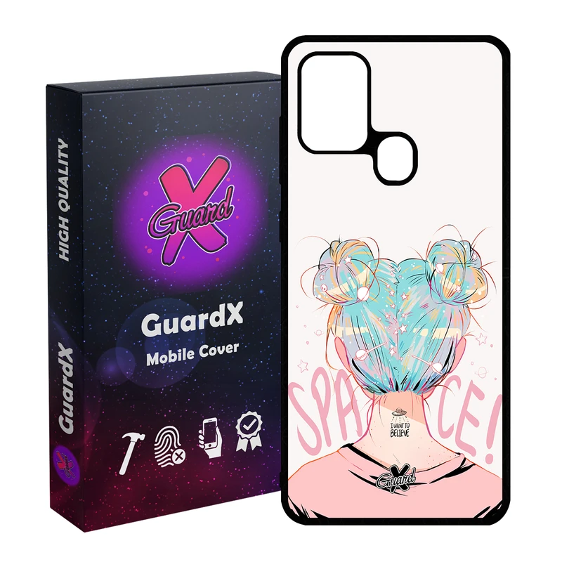 کاور گارد ایکس طرح دختر مدل Glass10198 مناسب برای گوشی موبایل سامسونگ Galaxy A21s