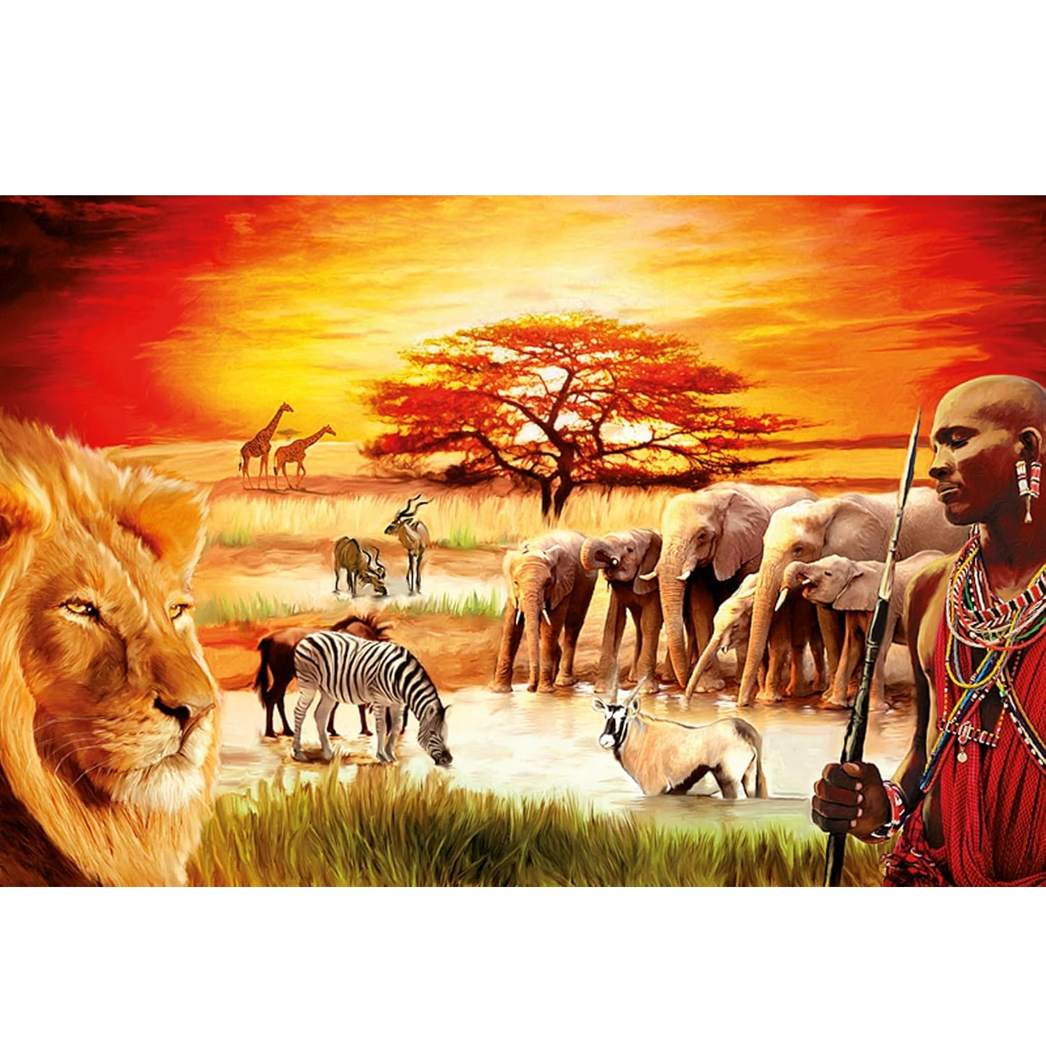پازل 3000 تکه راونزبرگر مدل Savannah Masai کد 17056
