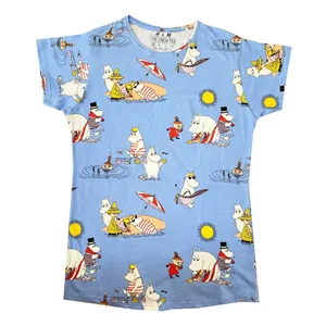 تی شرت آستین کوتاه زنانه اچ اند ام مدل ساحلی 1