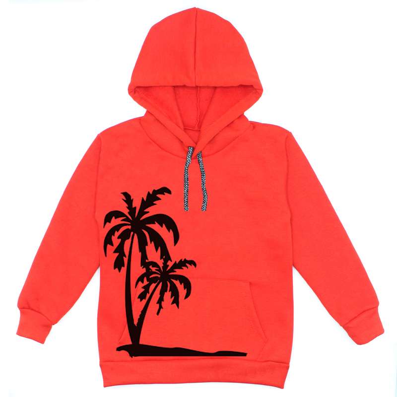 هودی پسرانه مدل درخت A43 رنگ قرمز