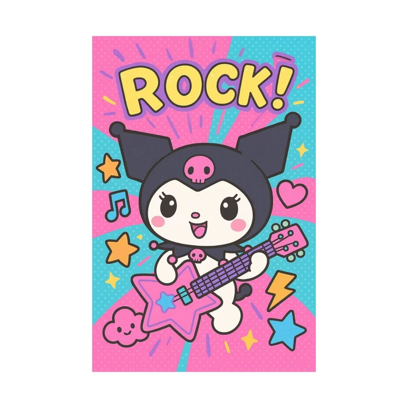 استیکر پارچه و لباس پاد آفرین مدل کارتونی کورومی kuromi کد 152