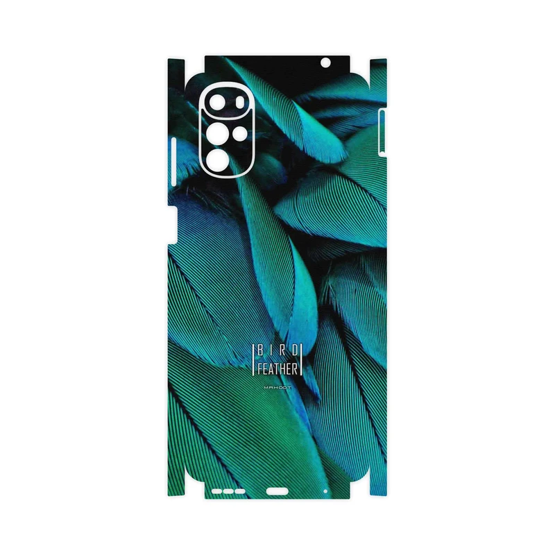 برچسب پوششی ماهوت مدل Green Feather-FullSkin مناسب برای گوشی موبایل موتورولا Moto G22