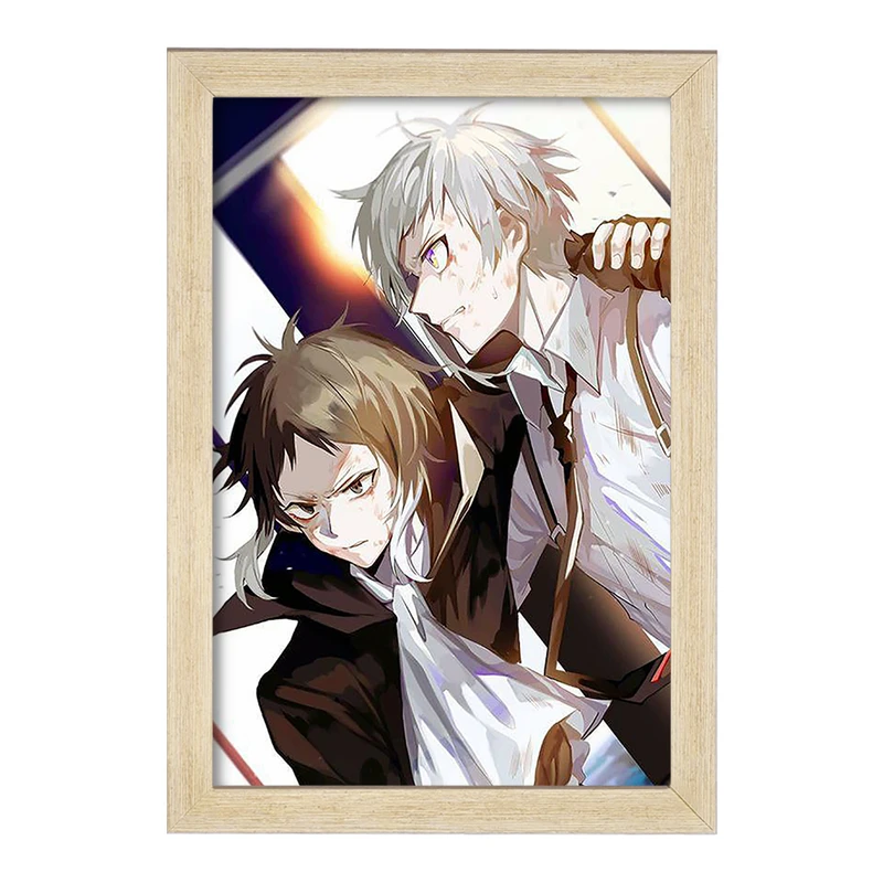 تابلو خندالو مدل آتسوشی و آکوتاگاوا انیمه سگ های ولگرد بانگو  کد 15659