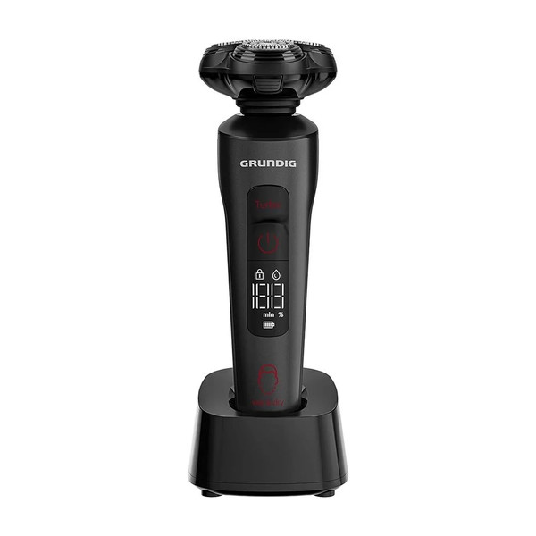 ماشین اصلاح موی صورت گروندیگ مدل MS 9130، اصلاح به صورت صفر زن، استفاده به صورت خشک و مرطوب، مقاوم در برابر آب، منبع انرژی برق و باتری، تکنولوژی اصلاح به صورت برش چرخشی، مدت زمان شارژ 120 دقیقه و مدت زمان استفاده پس از شارژ 70 دقیقه، به‌همراه استند شارژ 
