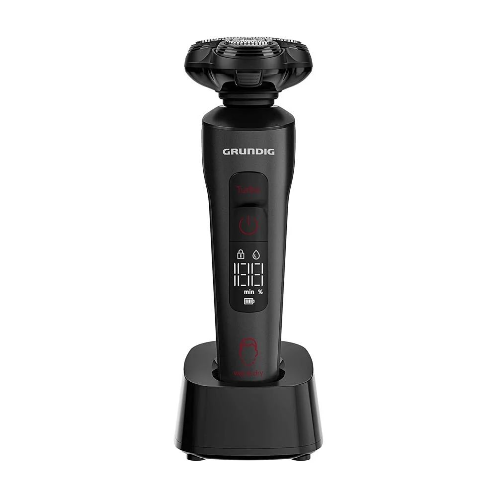 ماشین اصلاح موی صورت گروندیگ مدل MS 9130، اصلاح به صورت صفر زن، استفاده به صورت خشک و مرطوب، مقاوم در برابر آب، منبع انرژی برق و باتری، تکنولوژی اصلاح به صورت برش چرخشی، مدت زمان شارژ 120 دقیقه و مدت زمان استفاده پس از شارژ 70 دقیقه، به‌همراه استند شارژ 
 -  - 1