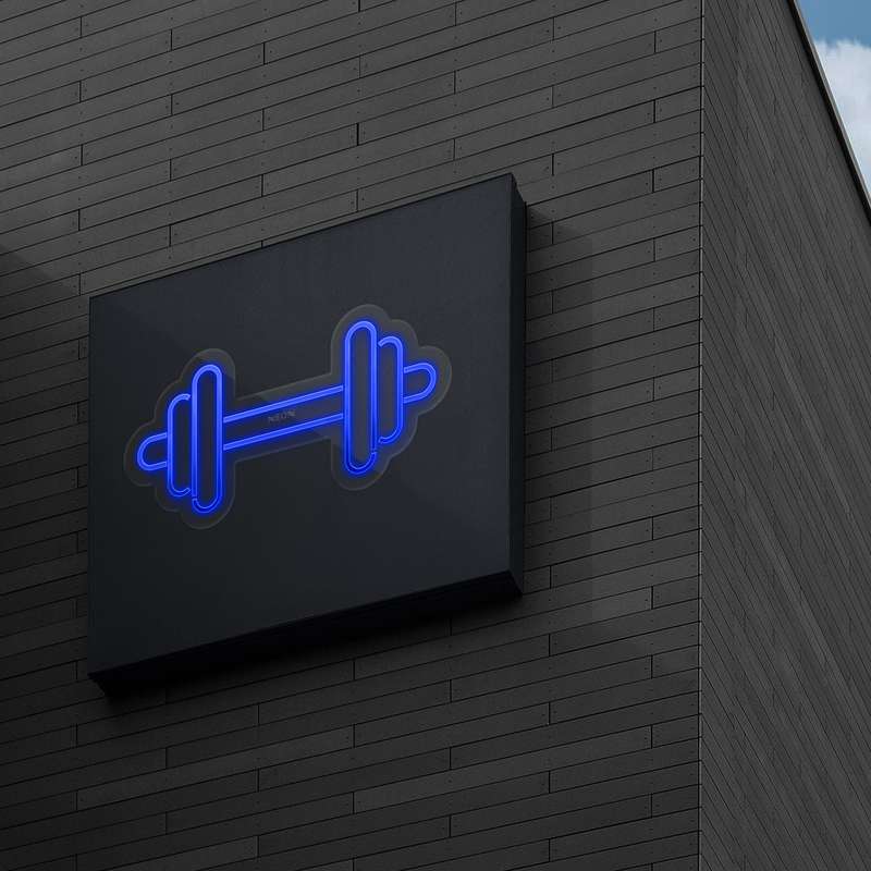 چراغ دیواری نئون دیزاین طرح Dumbbell_BL