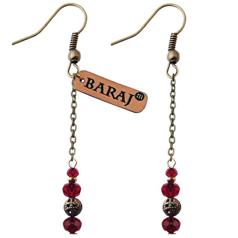 گوشواره زنانه باراج من مدل آویز زنجیر دار کریستالی کد GS-02 گوشواره زنانه باراج من مدل آویز زنجیر دار کریستالی کد GS-02