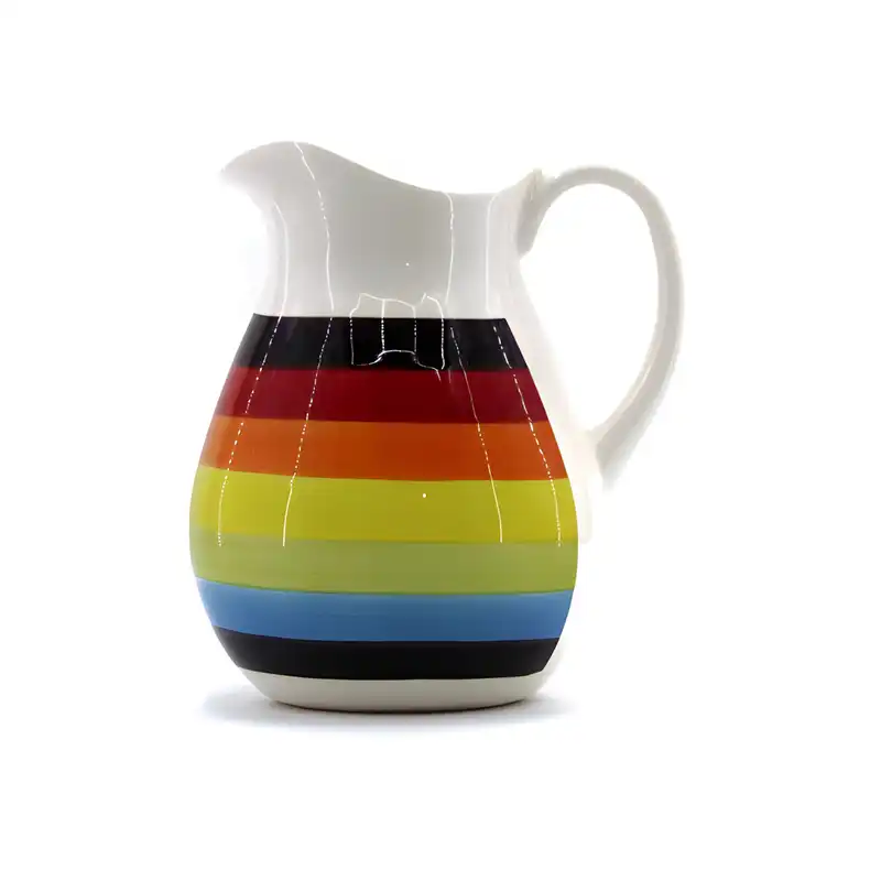 ست 7 تکه پارچ و لیوان سرامیکی مدل رنگین کمان