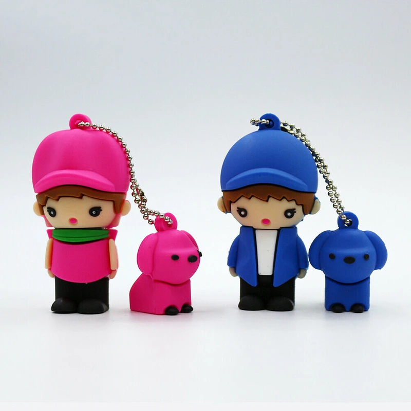 فلش مموری طرح پسرک و دخترک مدل Ul -Boy and girlظرفیت 32 گیگابایت مجموعه 2 عددی