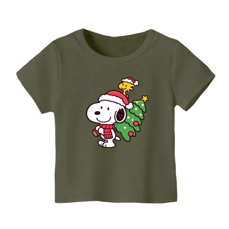 تی شرت آستین کوتاه بچگانه مدل اسنوپی کریسمس کد 6