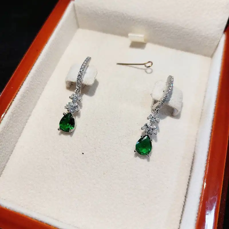 گوشواره نقره زنانه جی تی ای مدل اشک