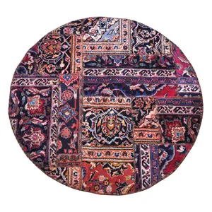  کلاژ فرش دستبافت یک متری امیرخیز مدل گرد کد 105878