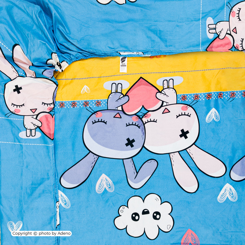 سرویس ملحفه 1 نفر 2 تکه آدنو مدل Rabbit کد MC07