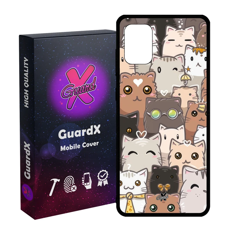 کاور گارد ایکس طرح Cat مدل Glass10674 مناسب برای گوشی موبایل سامسونگ Galaxy A51 4G