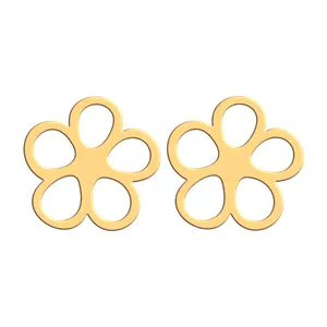 گوشواره طلا 18 عیار زنانه فرشته مدل گل WEL-000268