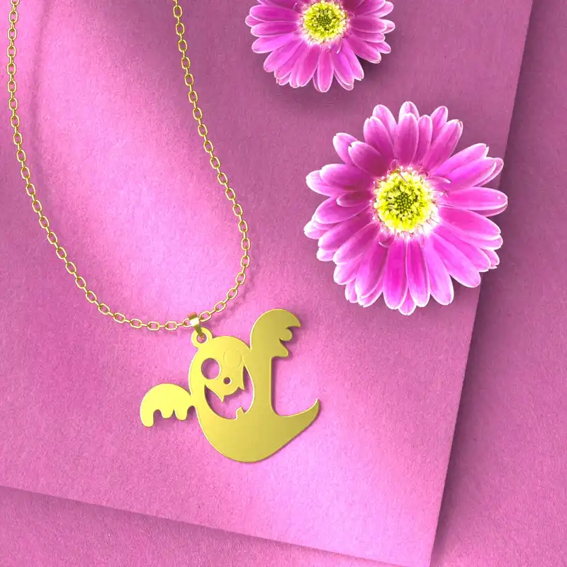 گردنبند طلا 18 عیار زنانه مدوپد مدل هالووین کد G3-1-1041