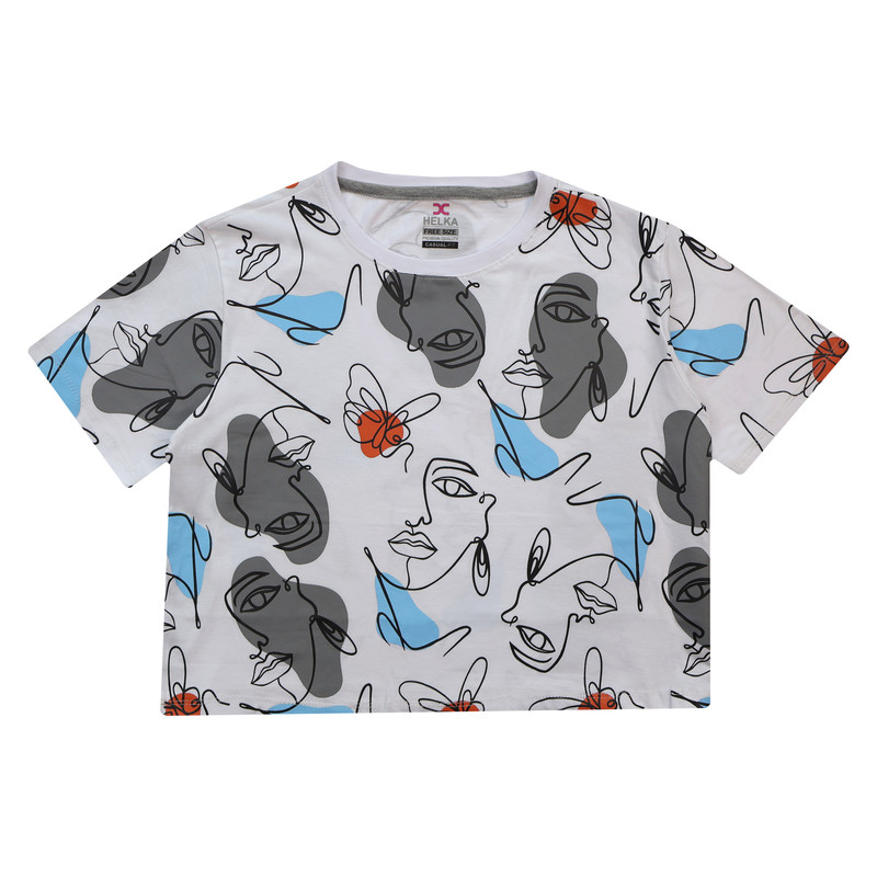 ست تاپ و شلوارک زنانه هلکاپاژ مدل رخ