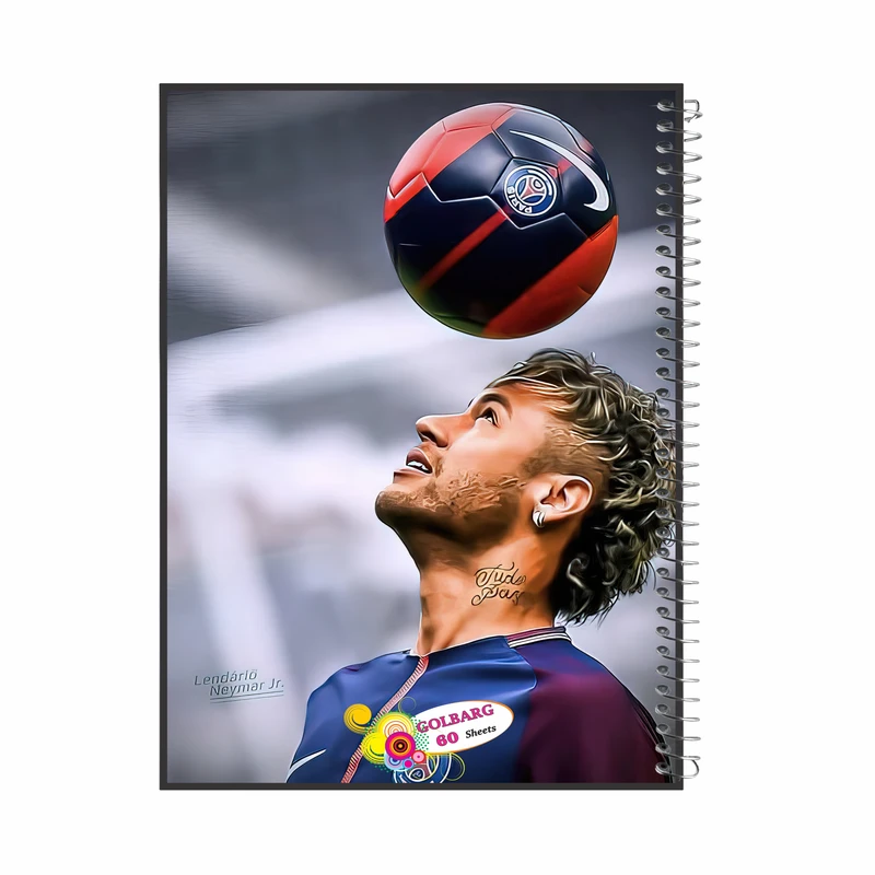 دفتر مشق 60 برگ گلبرگ طرح فوتبالیست کد 601807