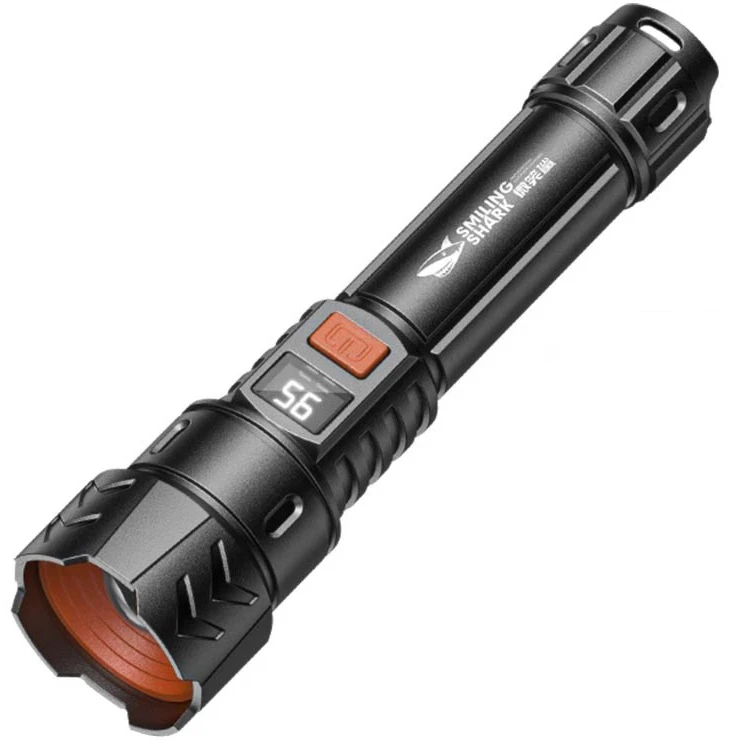 چراغ قوه دستی اسمایلینگ شارک مدل 5 حالته شارژی SD-5239A با نور مهتابی