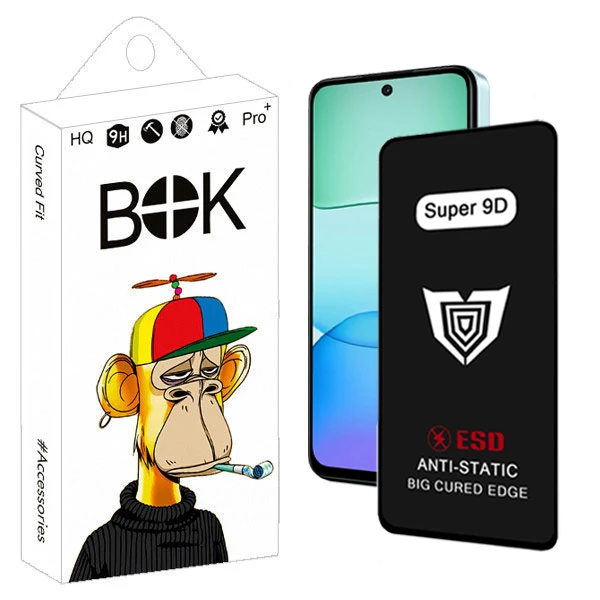 محافظ صفحه نمایش بوک مدل Super 9D Touch مناسب برای گوشی موبایل شیائومی Redmi 12 / 13