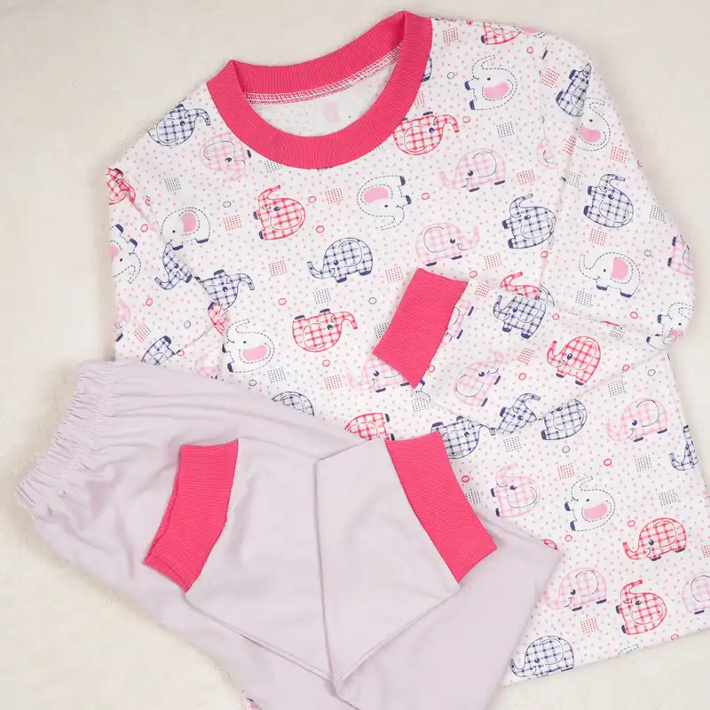 ست تی شرت آستین بلند و شلوار بچگانه سپیدپوش کد 400135