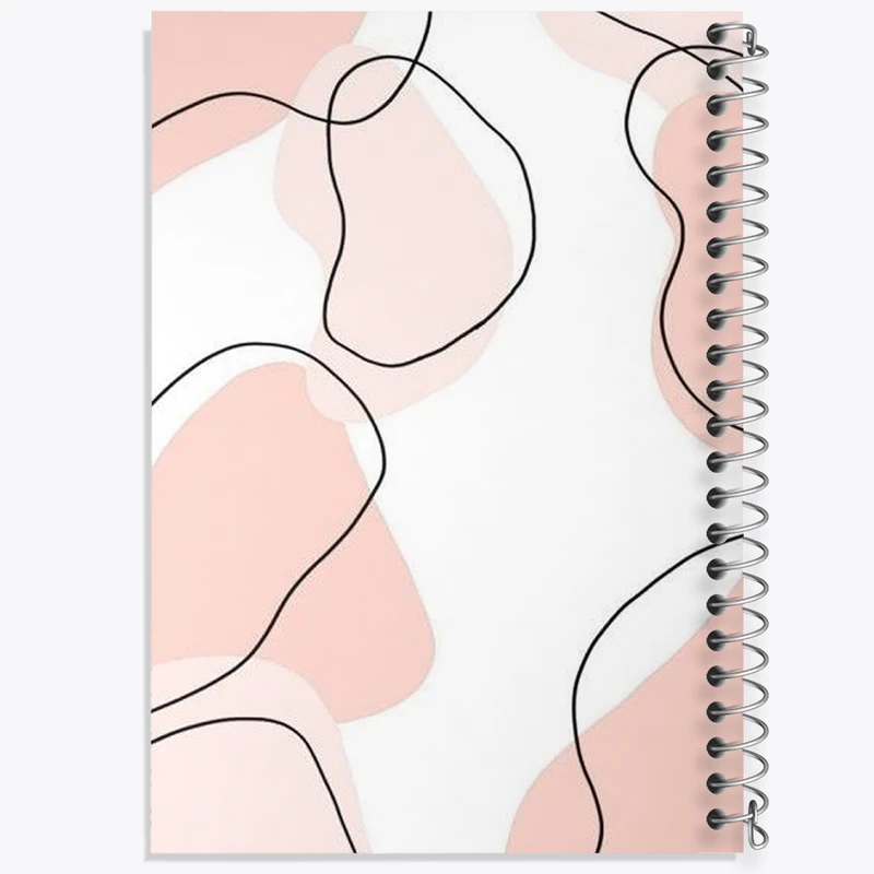 دفتر شطرنجی 50 برگ خندالو مدل نقطه ای طرح لکه رنگ مینیمال کد N1861