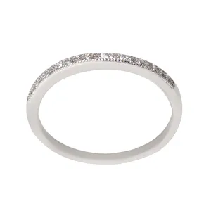 انگشتر نقره زنانه مدل آبکاری رادیوم کد AWR_863