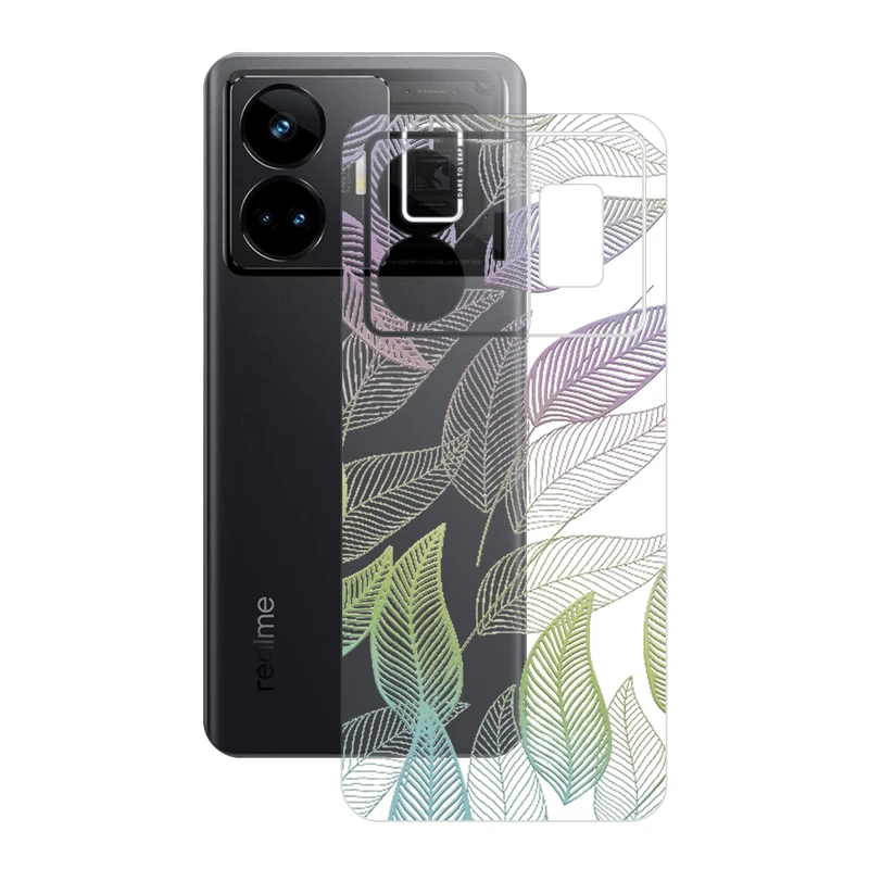 برچسب پوششی ریمکس مدل Clea طرح برگ مناسب برای گوشی موبایل ریلمی GT3