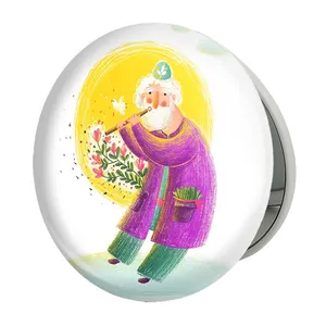 آینه جیبی خندالو طرح نوروز مدل تاشو کد 24597 