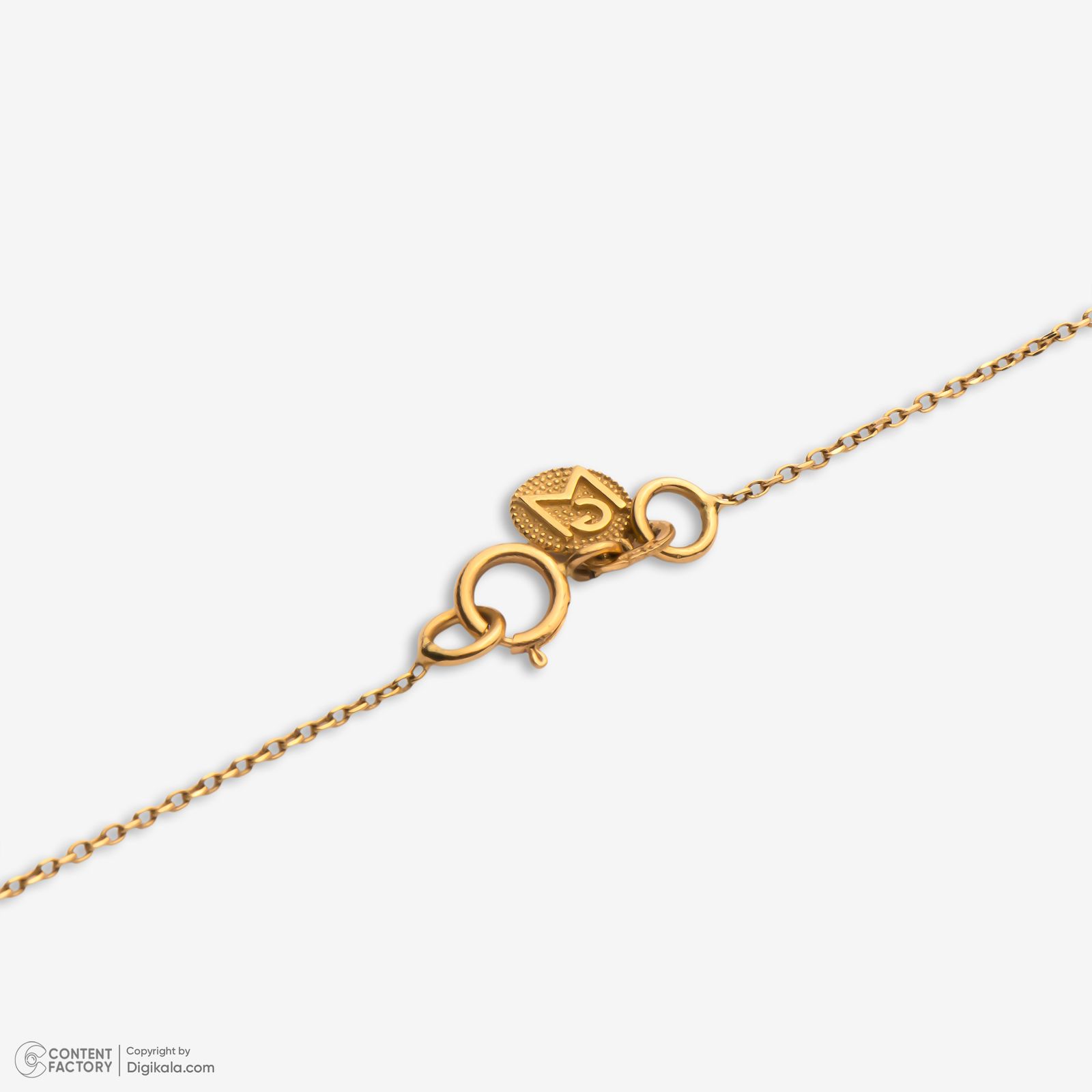 گردنبند طلا 18 عیار زنانه با زنجیر حلقه‌ای (فلامینگو) وی گالری مدل چشم کد NB2872 -  - 6