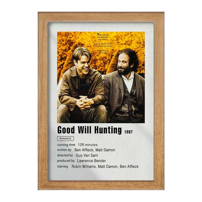 تابلو خندالو مدل ویل هانتینگ نابغه (Good Will Hunting) کد F11918