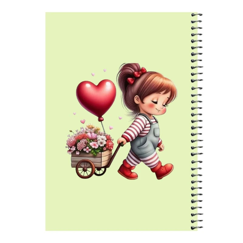 دفتر مشق 80 برگ اس جی مدل دخترک گل فروش   