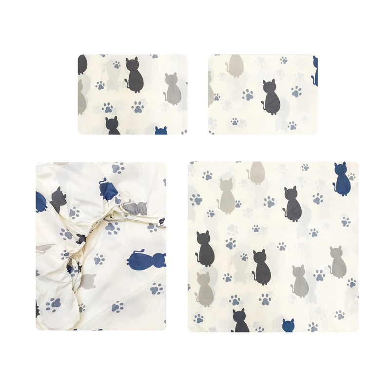 سرویس خواب آدنو مدل Cat کد IR49 دو نفره 4 تکه