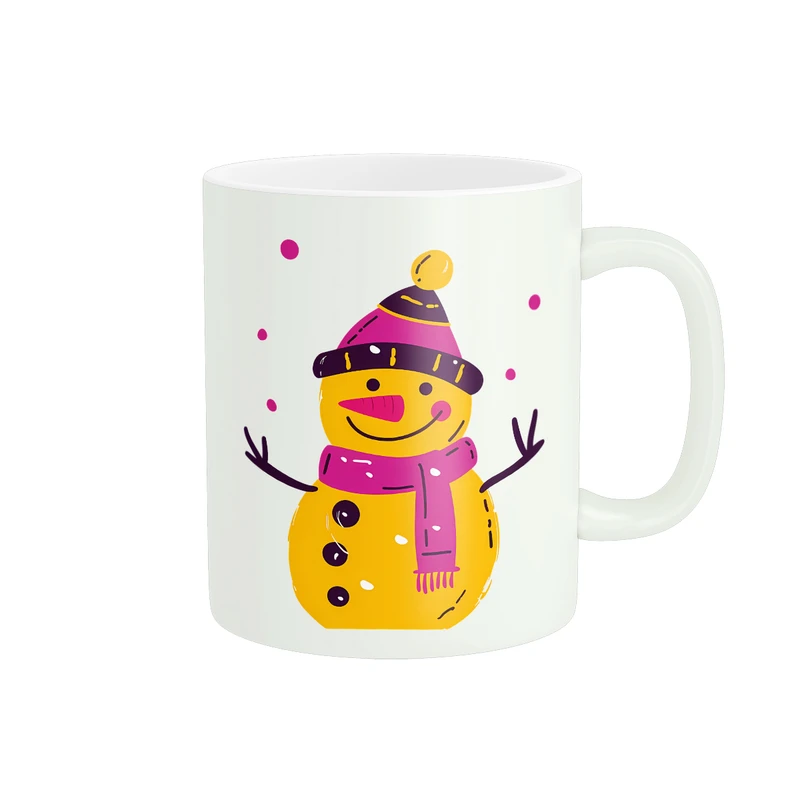 ماگ پادآفرین مدل زمستان طرح آدم برفی کد PM1048