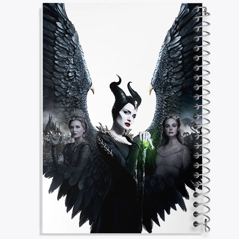 دفتر شطرنجی 50 برگ خندالو طرح مالفیسنت (Maleficent) کد N3464